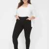 Signature Fit^Lane Bryant Signature Fit Sateen Skinny Jean Black