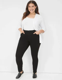 Signature Fit^Lane Bryant Signature Fit Sateen Skinny Jean Black