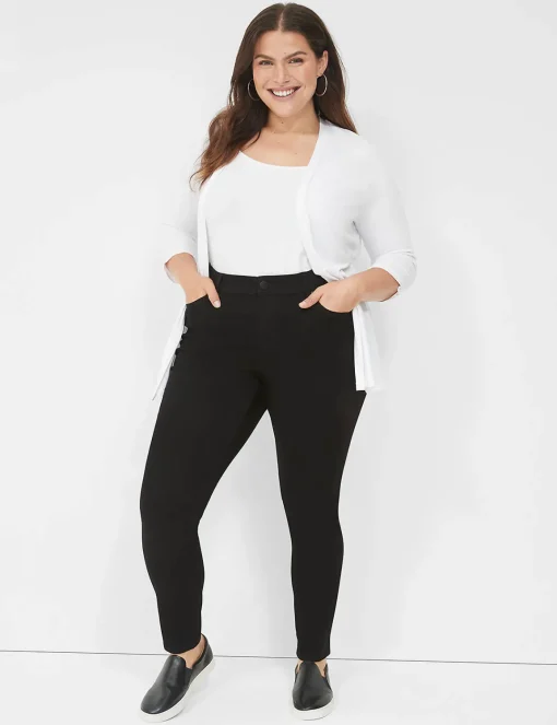 Signature Fit^Lane Bryant Signature Fit Sateen Skinny Jean Black