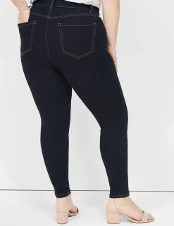 Skinny & Jegging^Lane Bryant Signature Fit Sateen Skinny Jean Dark Denim