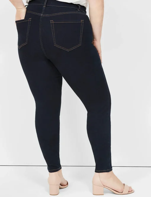 Skinny & Jegging^Lane Bryant Signature Fit Sateen Skinny Jean Dark Denim