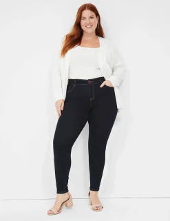 Skinny & Jegging^Lane Bryant Signature Fit Sateen Skinny Jean Dark Denim