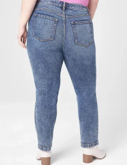 Straight Leg^Lane Bryant Signature Fit Slim Straight Ankle Jean Dark Denim