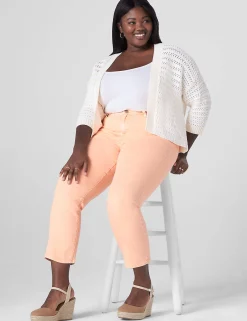 Straight Leg^Lane Bryant Signature Fit Straight Crop Jean Orange