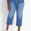 Crops And Capris^Lane Bryant Signature Fit Straight Crop Jean Medium Denim