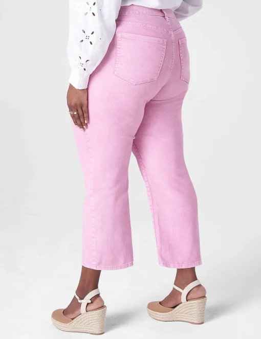 Straight Leg^Lane Bryant Signature Fit Straight Crop Jean Pink