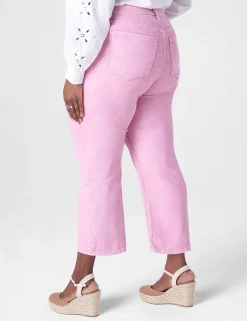 Crops, Capris And Shorts^Lane Bryant Signature Fit Straight Crop Jean Pink