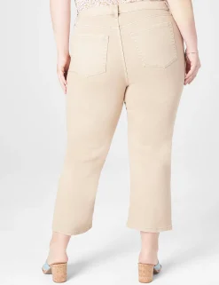 Crops, Capris And Shorts^Lane Bryant Signature Fit Straight Crop Jean Tan