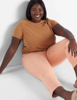 Signature Fit^Lane Bryant Signature Fit Straight Crop Jean Orange