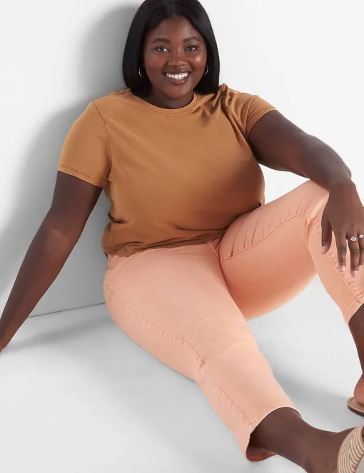 Signature Fit^Lane Bryant Signature Fit Straight Crop Jean Orange