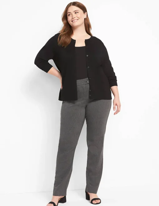 Straight Leg^Lane Bryant Signature Fit Straight 4-Season Pant Grey