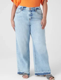 Wide Leg & Flare Jeans^Lane Bryant Signature Fit Wide Leg Ankle Jean Medium Denim