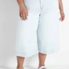 Crops, Capris And Shorts^Lane Bryant Signature Fit Wide Leg Crop Jean Light Denim