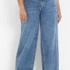 Wide Leg & Flare Jeans^Lane Bryant Signature Fit Wide Leg Jean Medium Denim