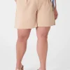 Crops, Capris And Shorts^Lane Bryant Silky Chino City Short Ginger Root