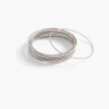 Bracelets^Lane Bryant Silver Textured Bangle Set: :Onesz Silver Tone