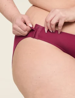 Brief Panties^Lane Bryant Slick Chicks Adaptive High-Cut Brief Panty Plum