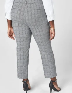 Slim^Lane Bryant Slim Ankle 4-Season Pant Blue Glen Plaid