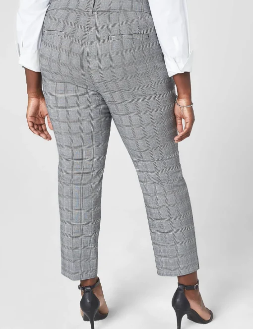 Slim^Lane Bryant Slim Ankle 4-Season Pant Blue Glen Plaid