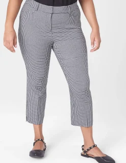 Slim^Lane Bryant Slim Capri 4-Season Pant Black Gingham