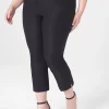 Crops, Capris And Shorts^Lane Bryant Slim Capri 4-Season Pant Black