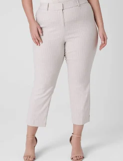 4-Season Collection^Lane Bryant Slim Capri 4-Season Pant Cream Stripe