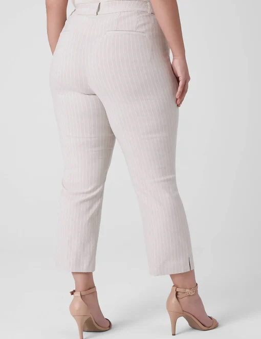 4-Season Collection^Lane Bryant Slim Capri 4-Season Pant Cream Stripe