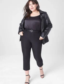 Crops, Capris And Shorts^Lane Bryant Slim Capri 4-Season Pant Black