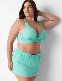 Swim Bottoms^Lane Bryant Slitted Swim Skirt Cockatoo