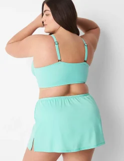 Swim Bottoms^Lane Bryant Slitted Swim Skirt Cockatoo