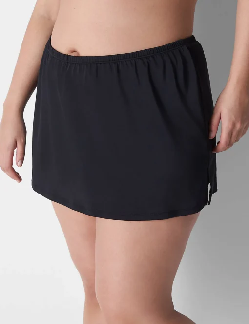 Swim Bottoms^Lane Bryant Slitted Swim Skirt Black
