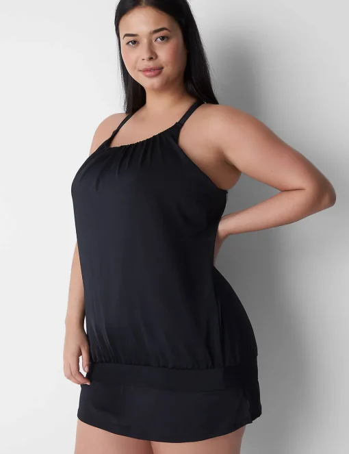 Swim Bottoms^Lane Bryant Slitted Swim Skirt Black