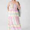 Casual^Lane Bryant Smocked-Bodice Maxi Dress Rebecca Stripe