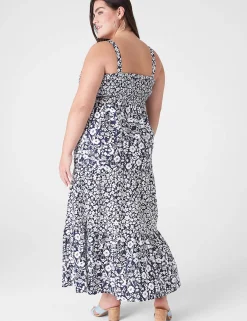 Maxi & Midi^Lane Bryant Smocked-Bodice Maxi Dress Ali Floral