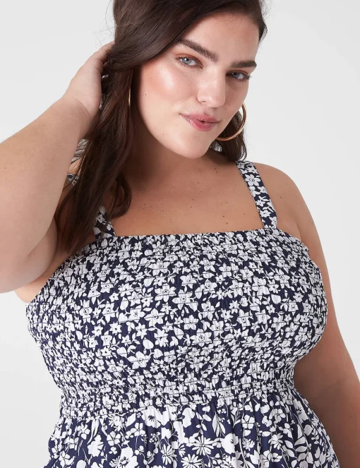 Fit & Flare^Lane Bryant Smocked-Bodice Maxi Dress Ali Floral