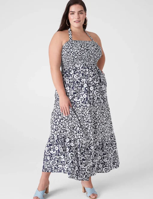 Fit & Flare^Lane Bryant Smocked-Bodice Maxi Dress Ali Floral