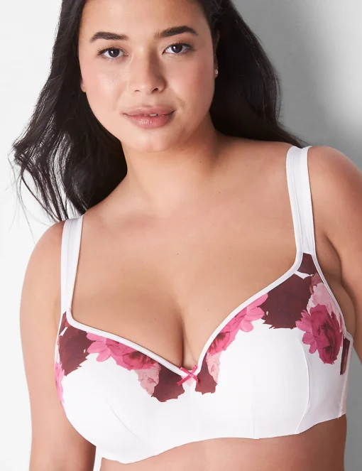Underwire Bras^Lane Bryant Smooth Lightly Lined Balconette Bra Modern Blooms