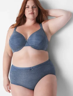 Underwire Bras^Lane Bryant Smooth Lightly Lined Full Coverage Bra With Lace Marl Grisaille