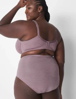 Full Coverage Bras^Lane Bryant Smooth Lightly Lined Full Coverage Bra With Lace Marl Elderberry