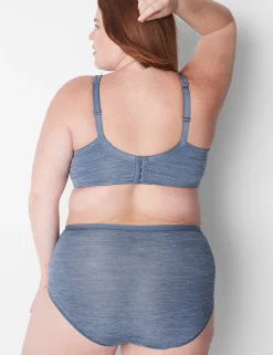 Full Coverage Bras^Lane Bryant Smooth Lightly Lined Full Coverage Bra With Lace Marl Grisaille