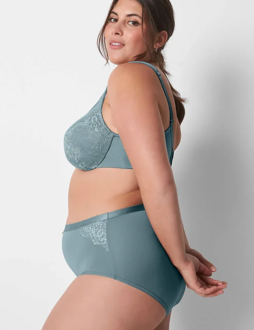 Underwire Bras^Lane Bryant Smooth Lightly Lined Full Coverage Bra With Lace Lead