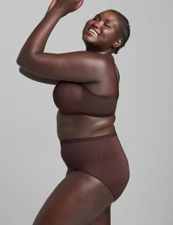 Underwire Bras^Lane Bryant Smooth Lightly Lined Full Coverage Bra Chocolate Plum