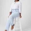Shirts & Blouses^Lane Bryant Split-Neck Lace-Trim Blouse White