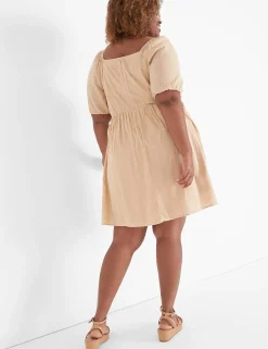 Casual^Lane Bryant Square-Neck Princess Bodice Dress Ginger Root