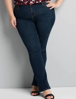 Straight Fit^Lane Bryant Straight Fit High-Rise Boot Jean Dark Denim