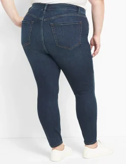Straight Fit^Lane Bryant Straight Fit High-Rise Skinny Jean Dark Denim