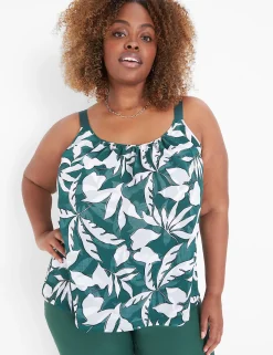 Shirts & Blouses^Lane Bryant Straight Hem Cami With Grosgrain Ribbon Straps Maluku Leaves