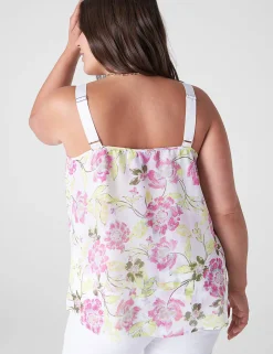 Shirts & Blouses^Lane Bryant Straight Hem Cami With Grosgrain Ribbon Straps Becca Floral