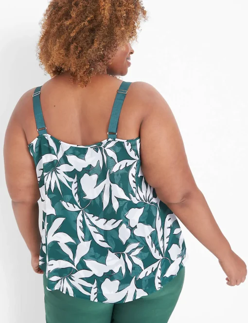 Shirts & Blouses^Lane Bryant Straight Hem Cami With Grosgrain Ribbon Straps Maluku Leaves