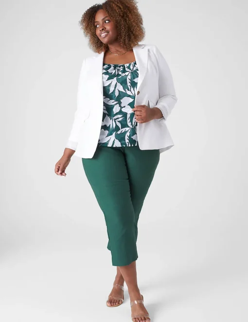 Shirts & Blouses^Lane Bryant Straight Hem Cami With Grosgrain Ribbon Straps Maluku Leaves